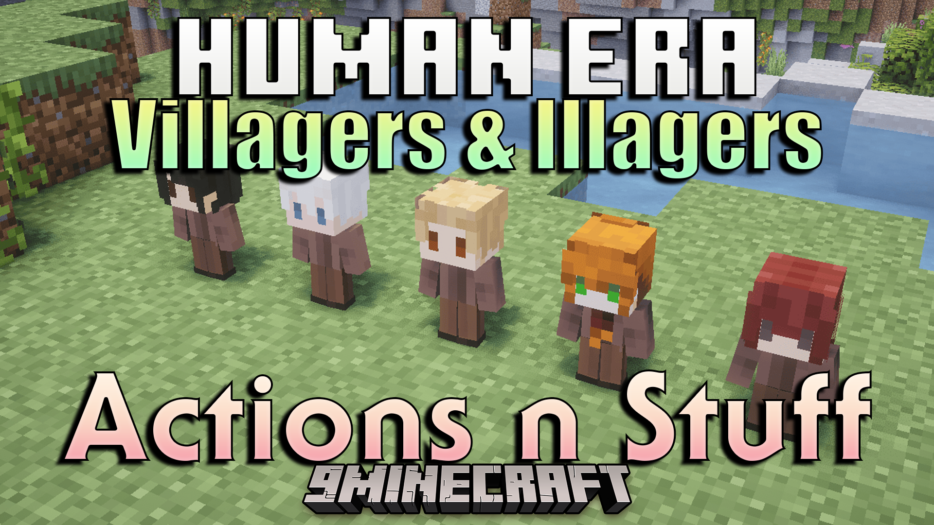 Human Era Villagers and Illagers X Actions N Stuff Texture Pack (26.x, 1.21)