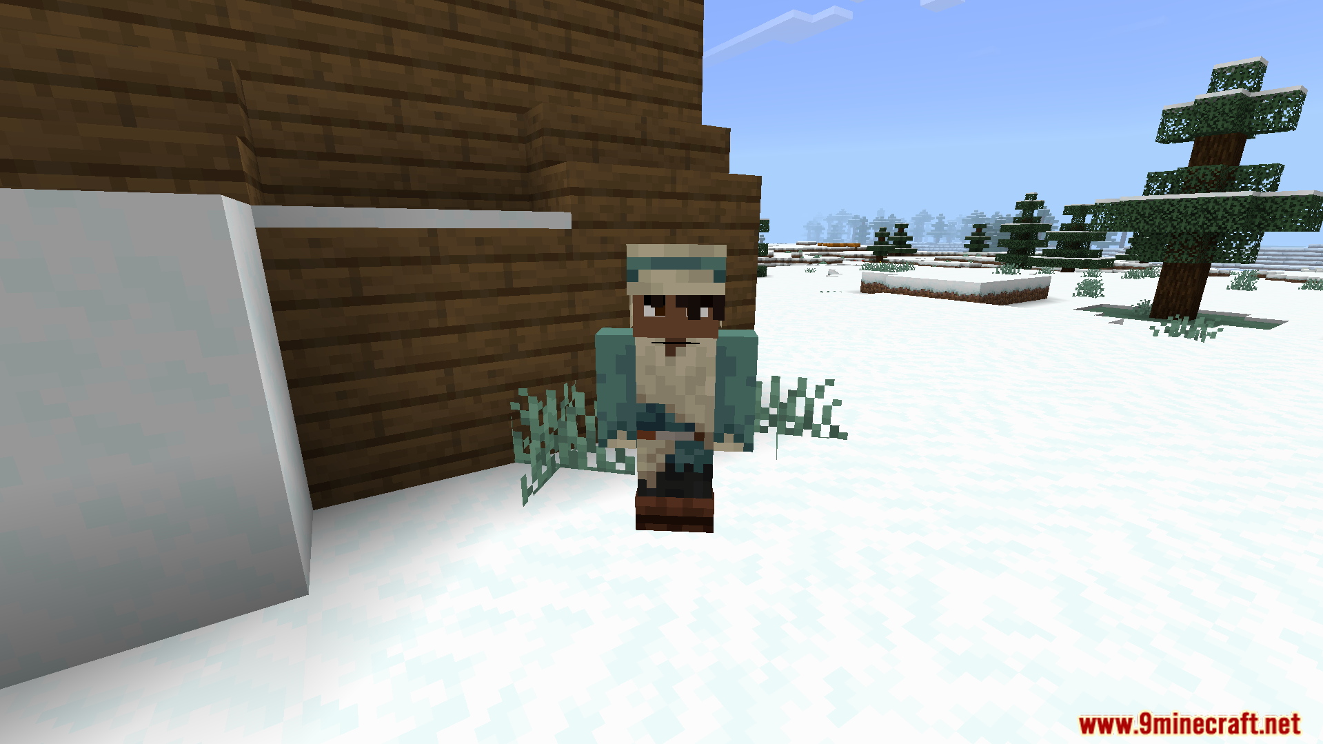 Human Era Villagers and Illagers X Actions N Stuff Texture Pack Screenshot 3 A villager changed into a unique human player model