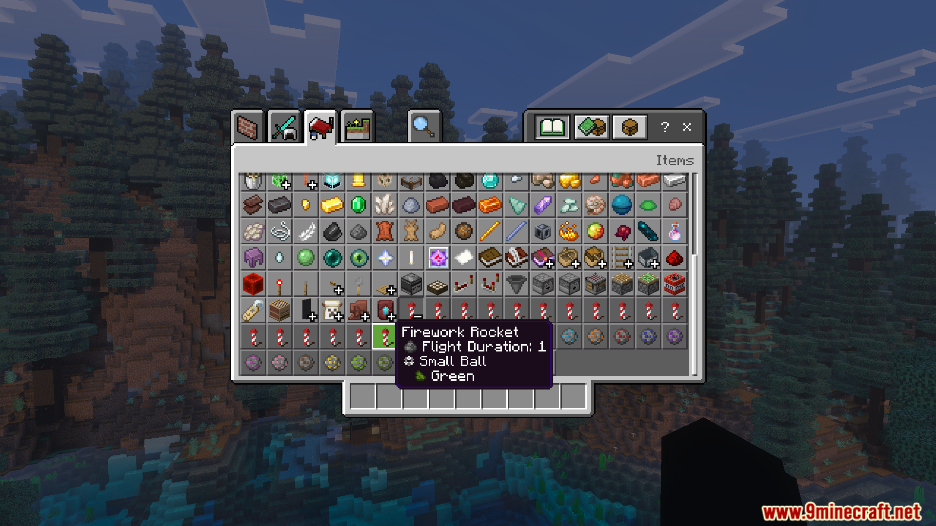 Icons Bedrock Edition Texture Pack Screenshot 7 Icons Bedrock Edition Texture Pack adds small pictures to the firework rocket tooltip