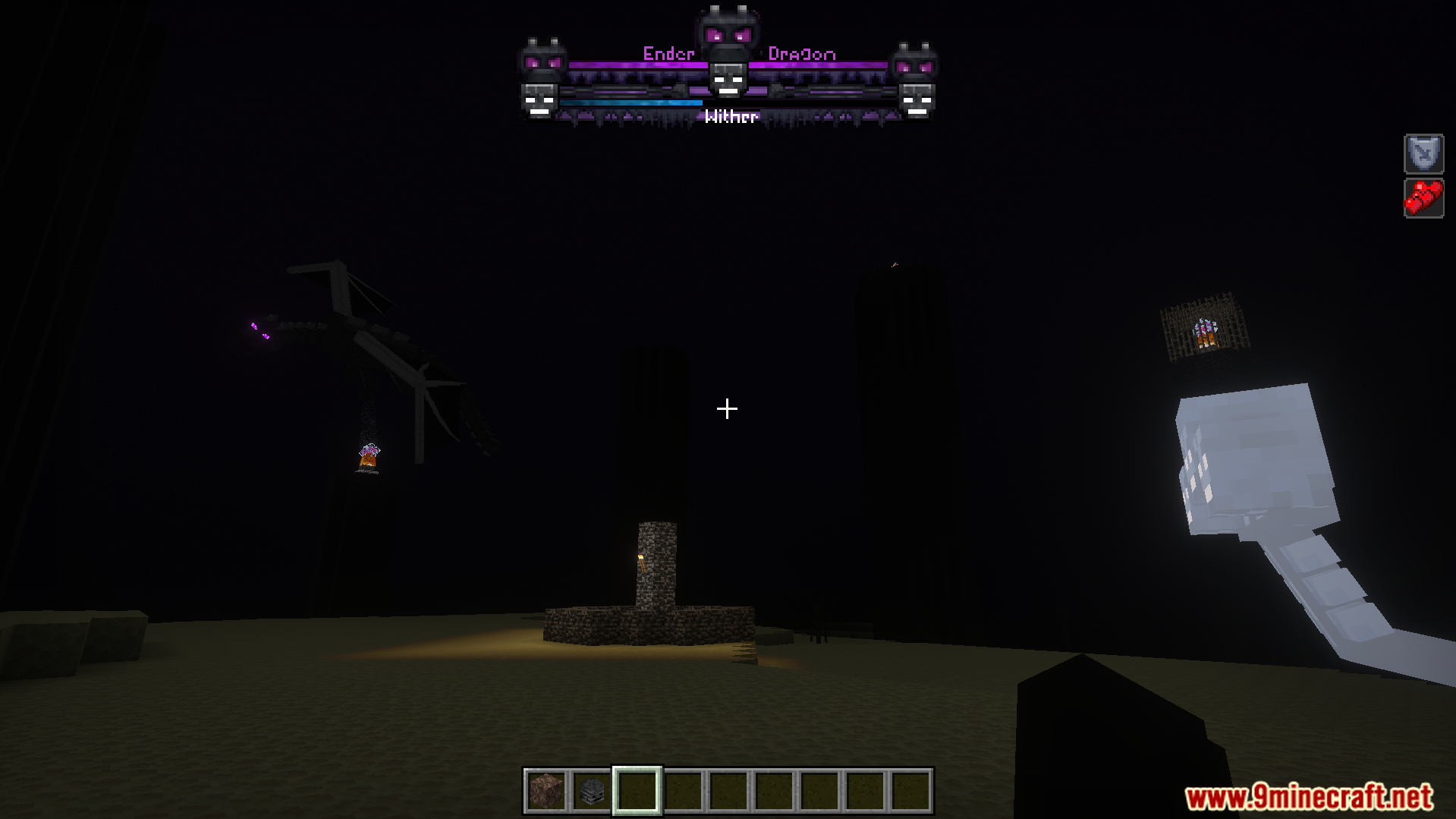 Improved Bossbars Texture Pack Screenshot 8 Custom boss bars for the Ender Dragon and Wither in the End dimension