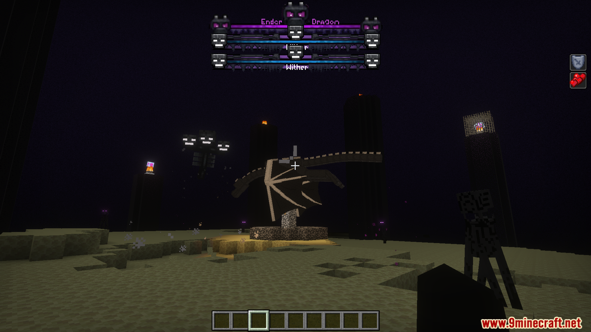 Improved Bossbars Texture Pack Screenshot 9 Detailed fantasy health bars for the Ender Dragon and Wither boss fights