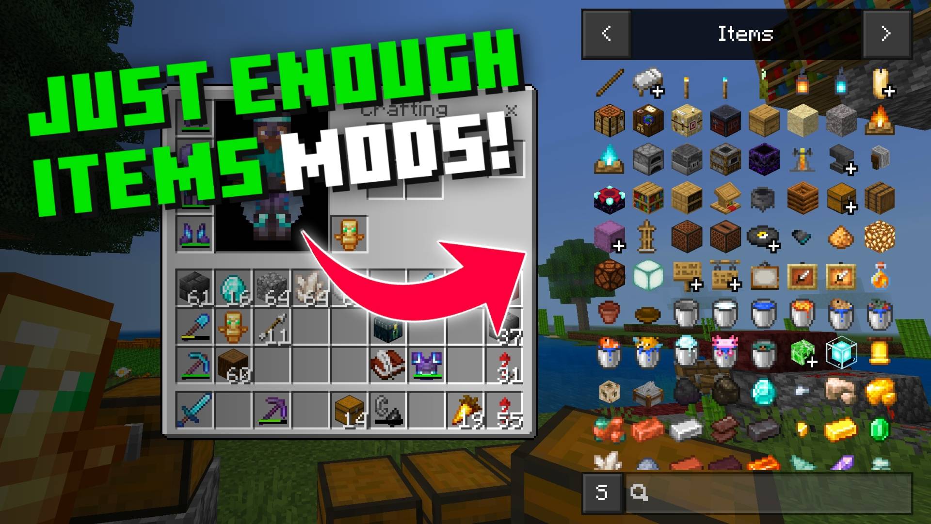 JEI Recipe Book Layout Texture Pack (26.x, 1.21) – MCPE/Bedrock
