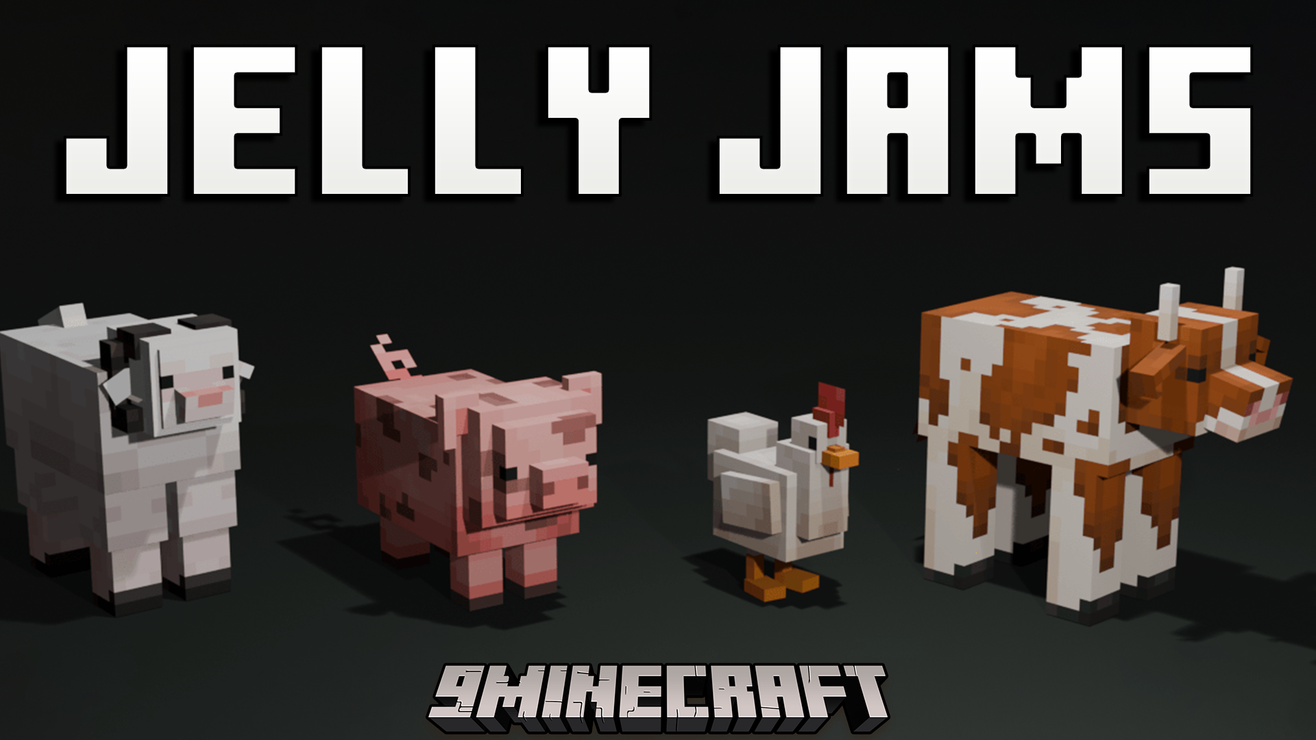 JellyJams Texture Pack (26.x, 1.21) – Adds Cute Custom Models To Vanilla Animals