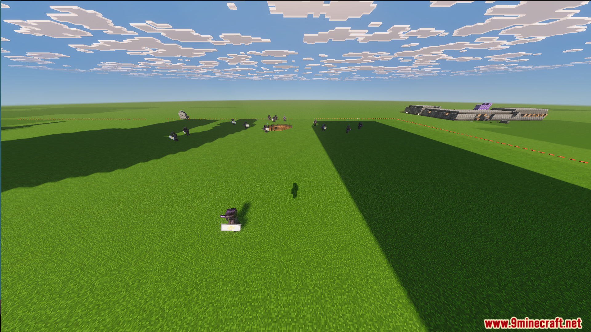 Law Fighting Simulator Bedrock Edition by Aquario Map Screenshot 7 Law fighting simulator Bedrock edition map with custom villager NPCs and play sign