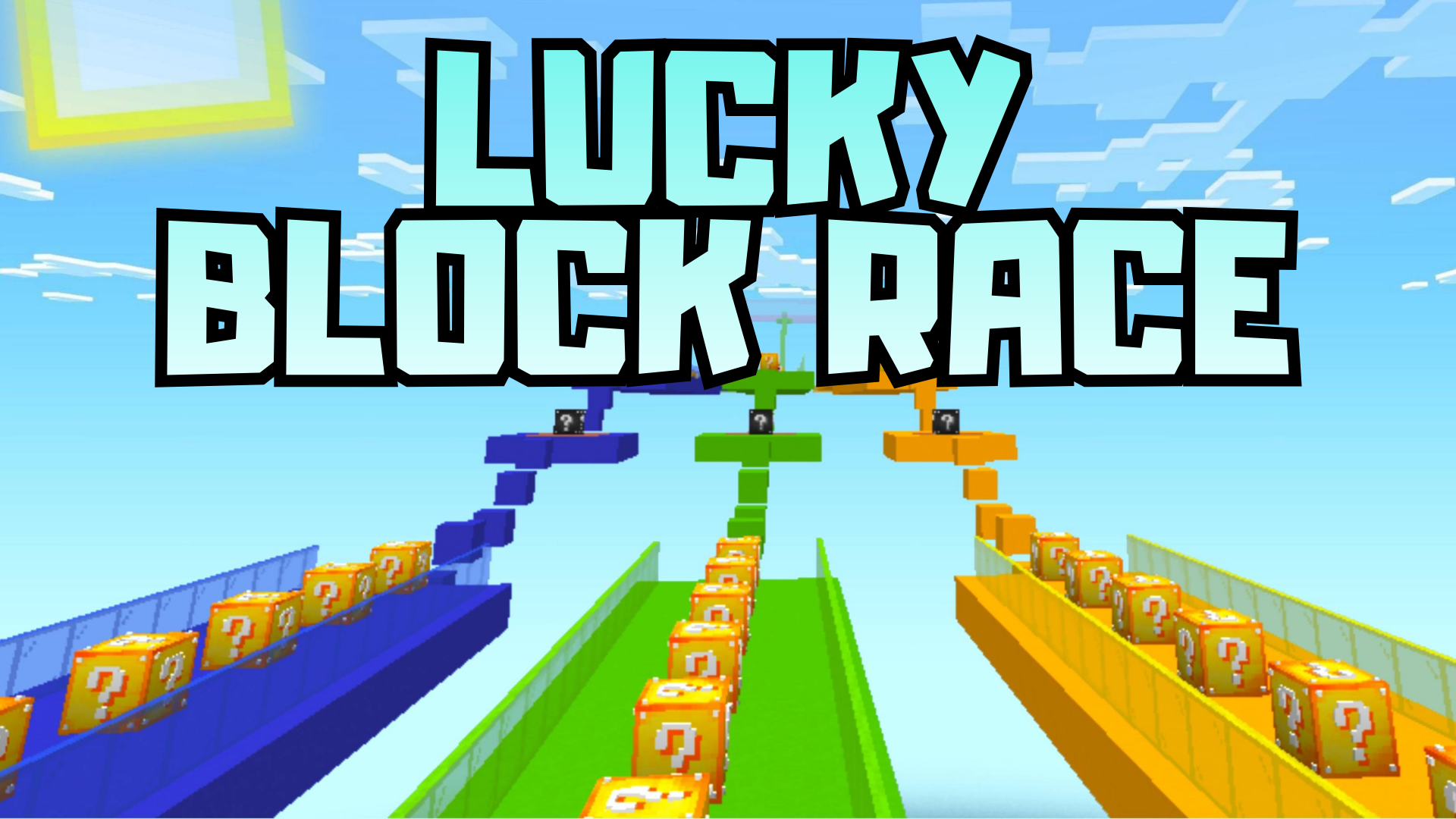 Lucky Block Race Map (26.x, 1.21) – MCPE/Bedrock