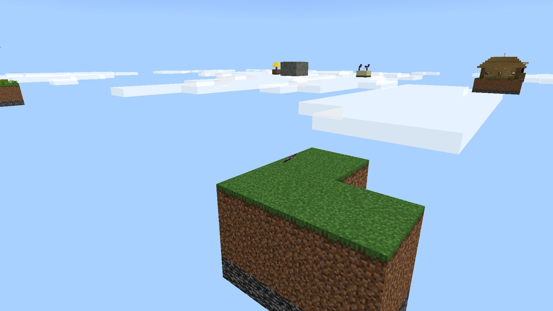 Lucky Tree Skyblock V5 Map Screenshot 3 Wide view of the floating island archipelago