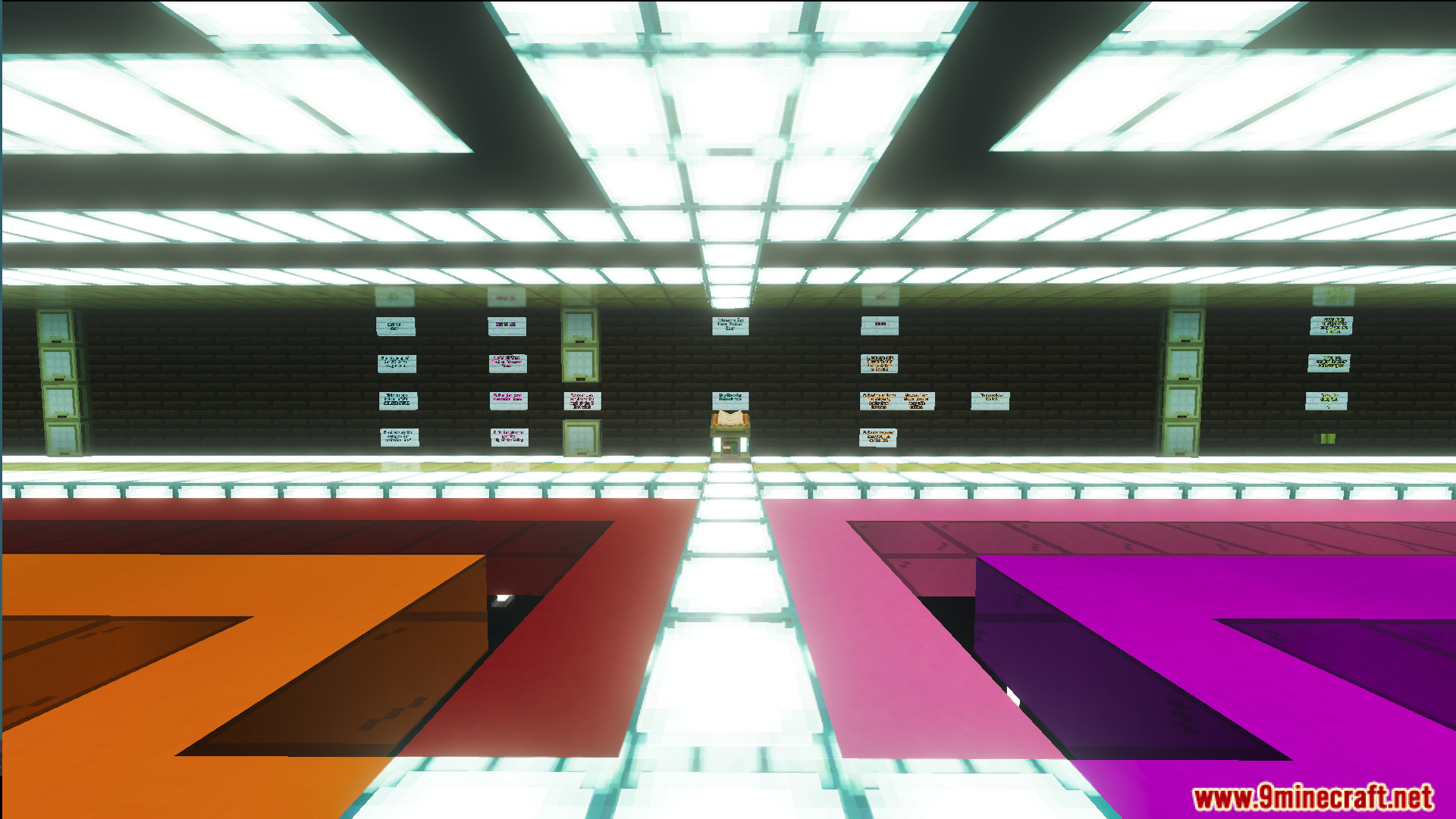 Lunar Festival Hunt Map Screenshot 12 Bright lobby area with glowing floors and signs for the festive hunt
