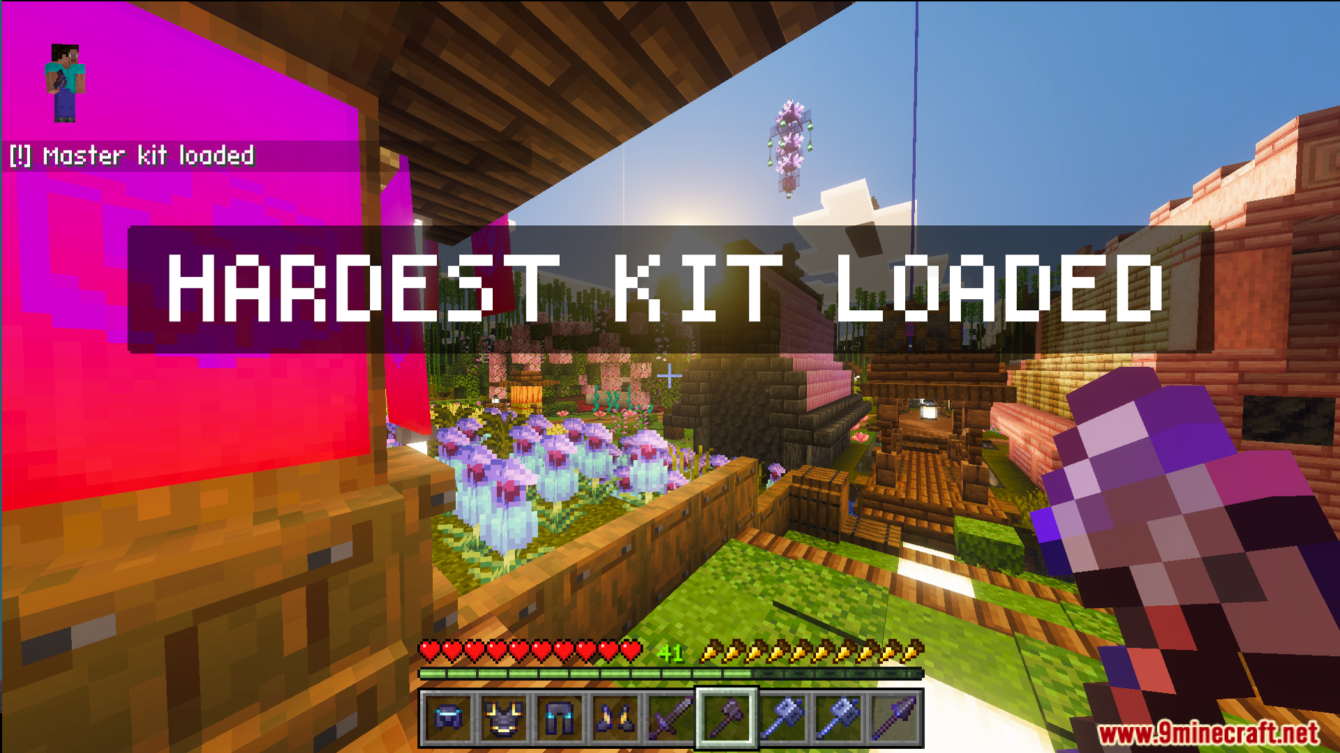 Modern kit pvp practice map showing a player with a combat kit