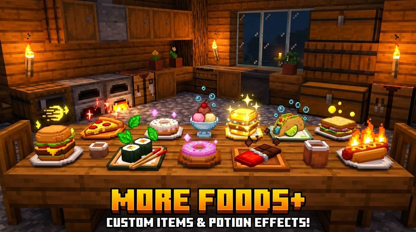 More Foods Plus Addon (1.21) – MCPE/Bedrock
