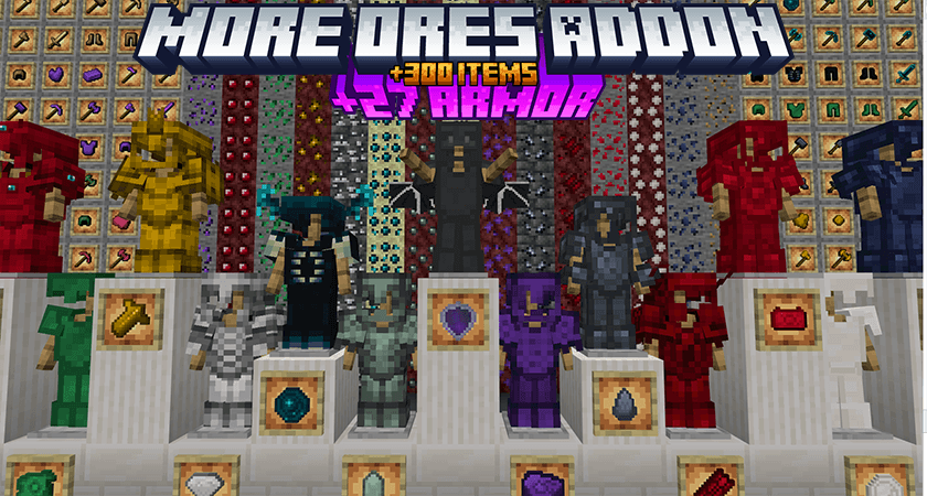 More Ores Achievement Friendly Addon (26.x) – Unlocks 28 Secret Ores and Armors
