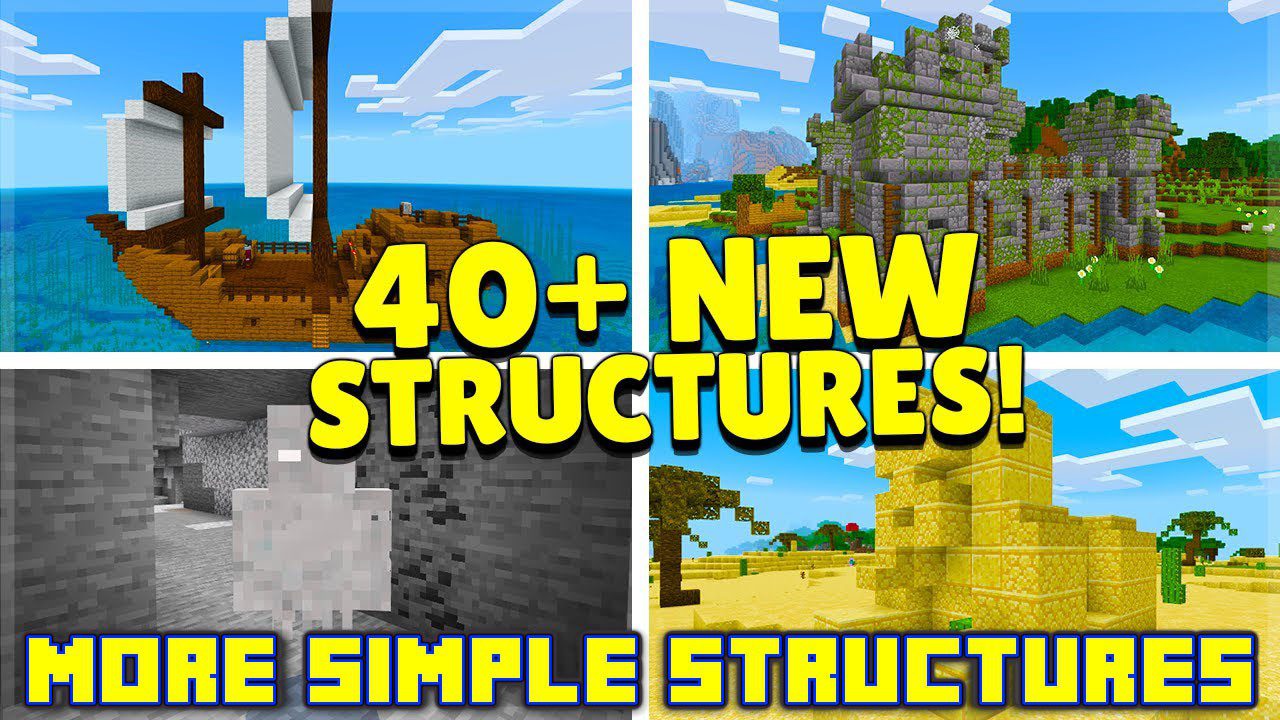 More Simple Structures (26.30+, 1.21) – MCPE/Bedrock Mod