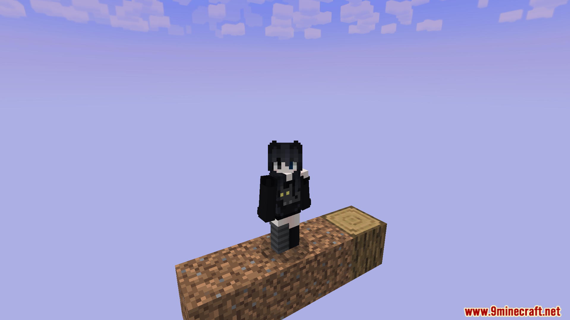Multiplayer One Block Map Screenshot 11 A player stands on their private starting island in the sky