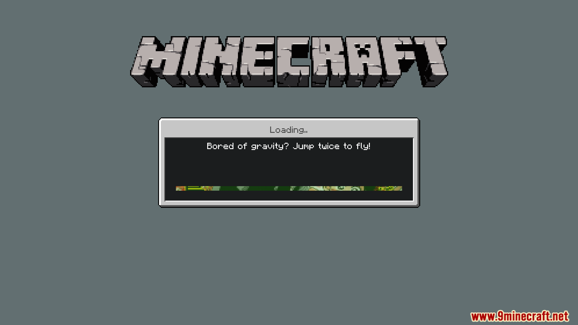 The game loading screen shows off the addon's chaotic new textures