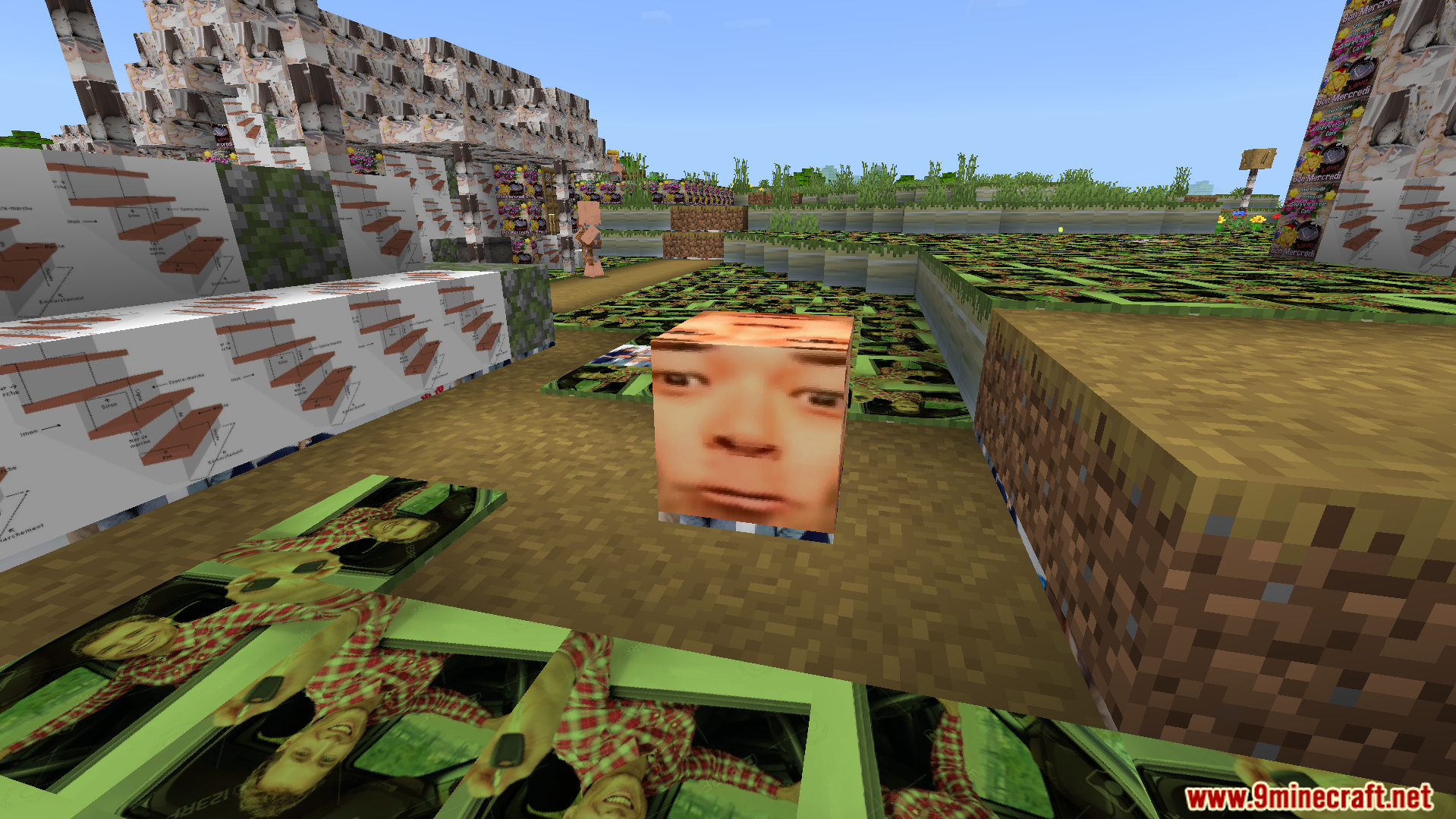 A single block shows a funny new texture in a chaotic world