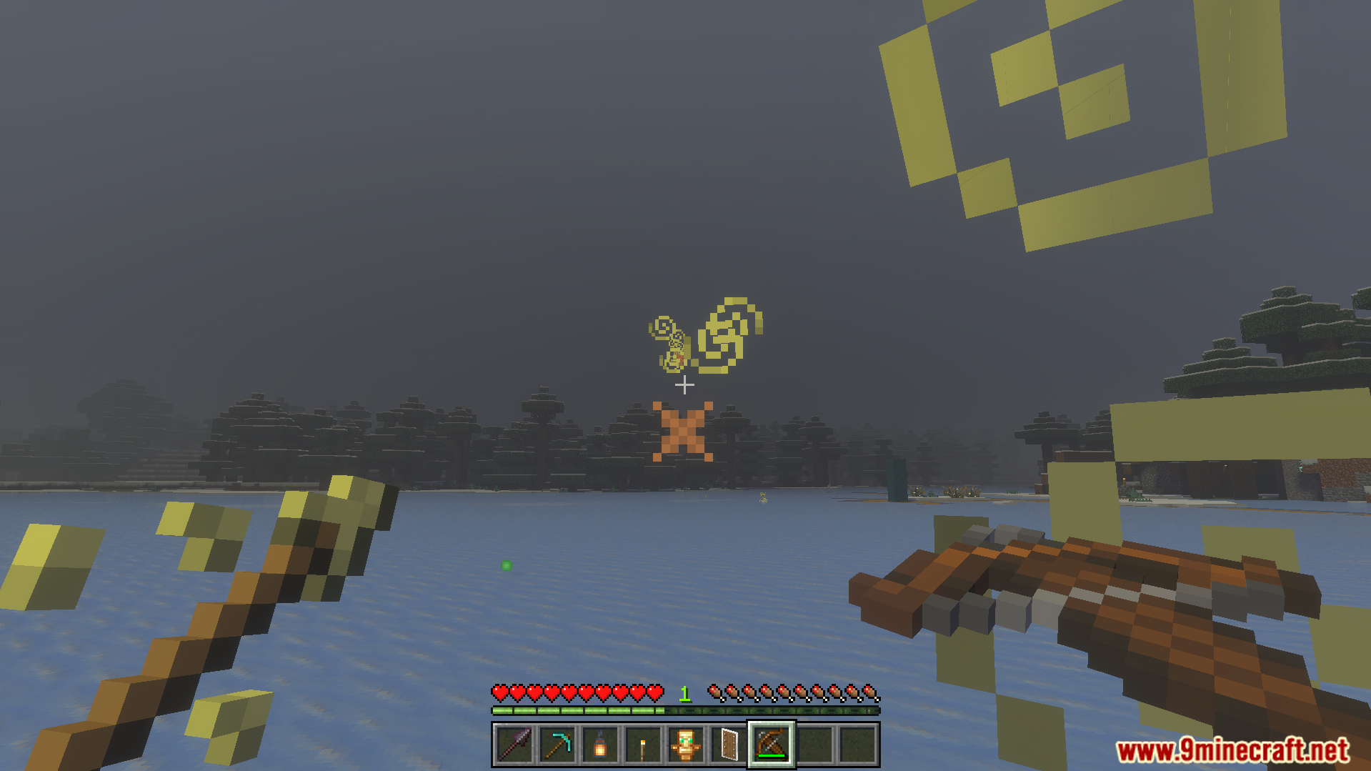 Offhand Addon Screenshot 5 Player holding an arrow in the left hand and aiming a crossbow
