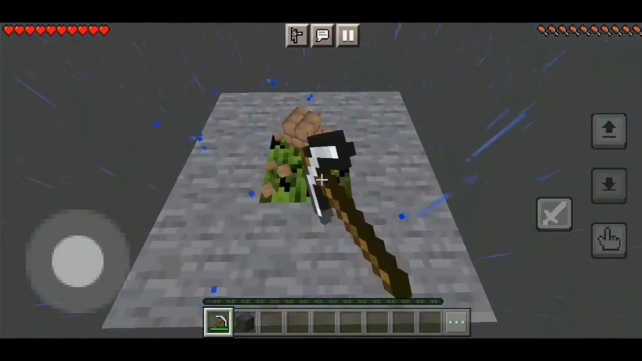 A player starts on a single block floating in the sky