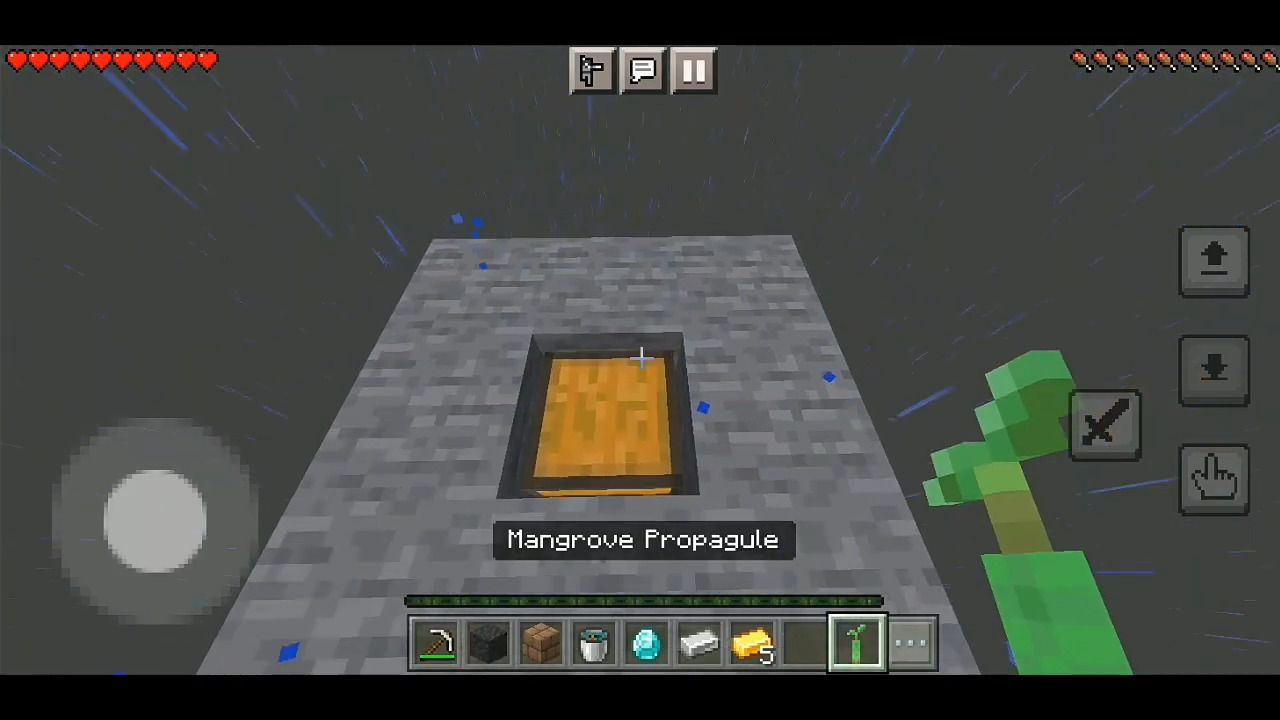 Breaking the block unlocks new items and structures for map progression