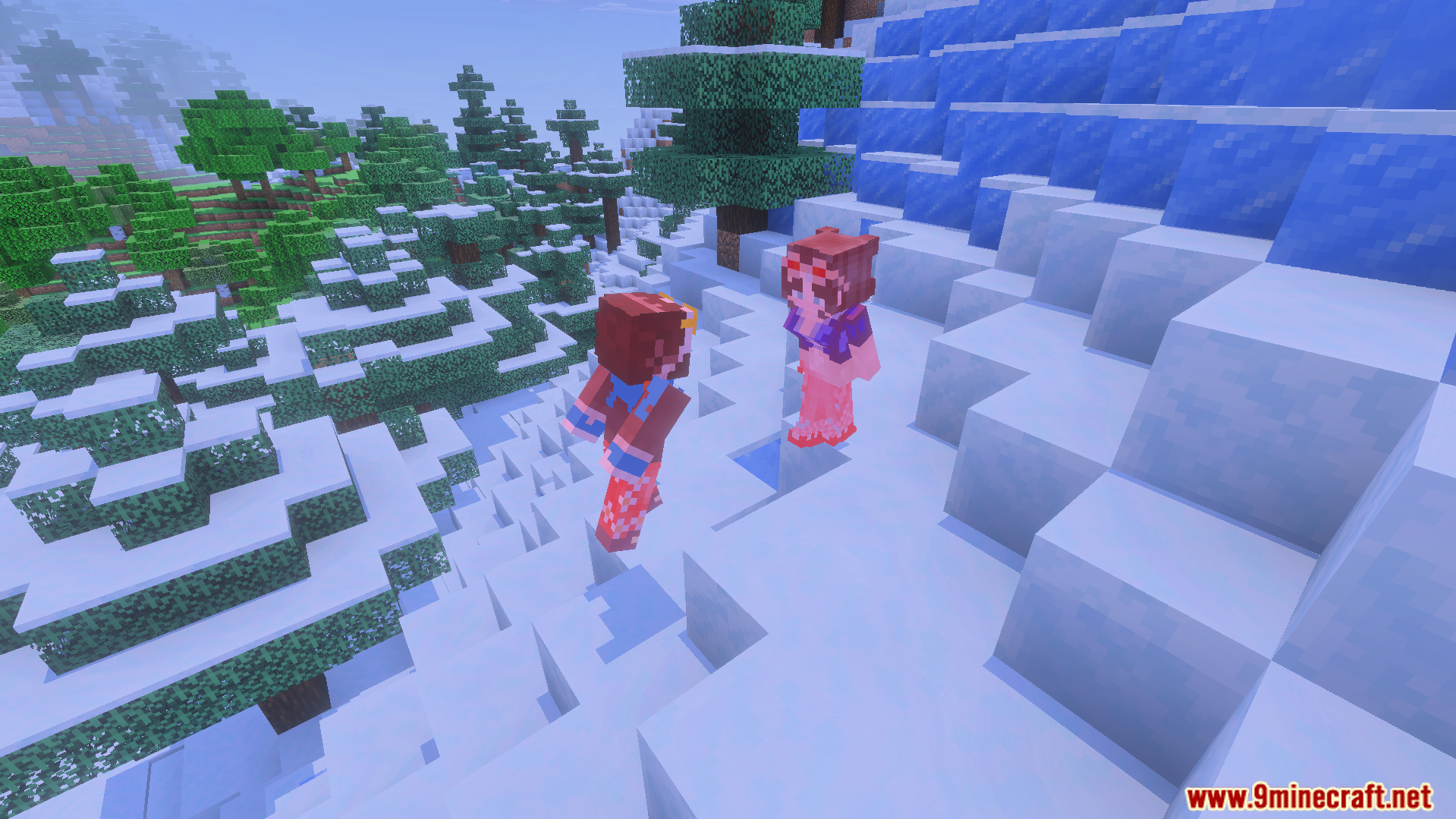 One Piece Addon Screenshot 7 Two anime crew members from One Piece Addon standing on snowy ground