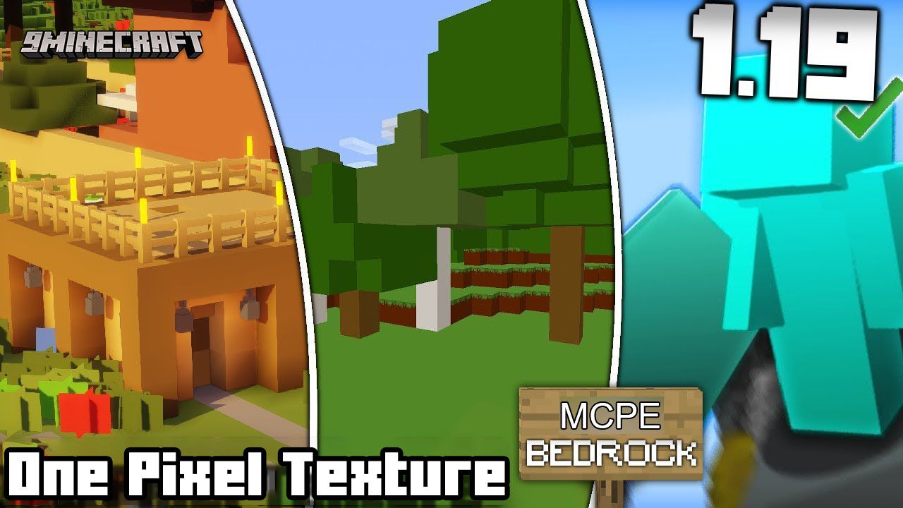 One Pixel Texture Pack (26.x, 1.21) – MCPE/Bedrock 1×1 Pack