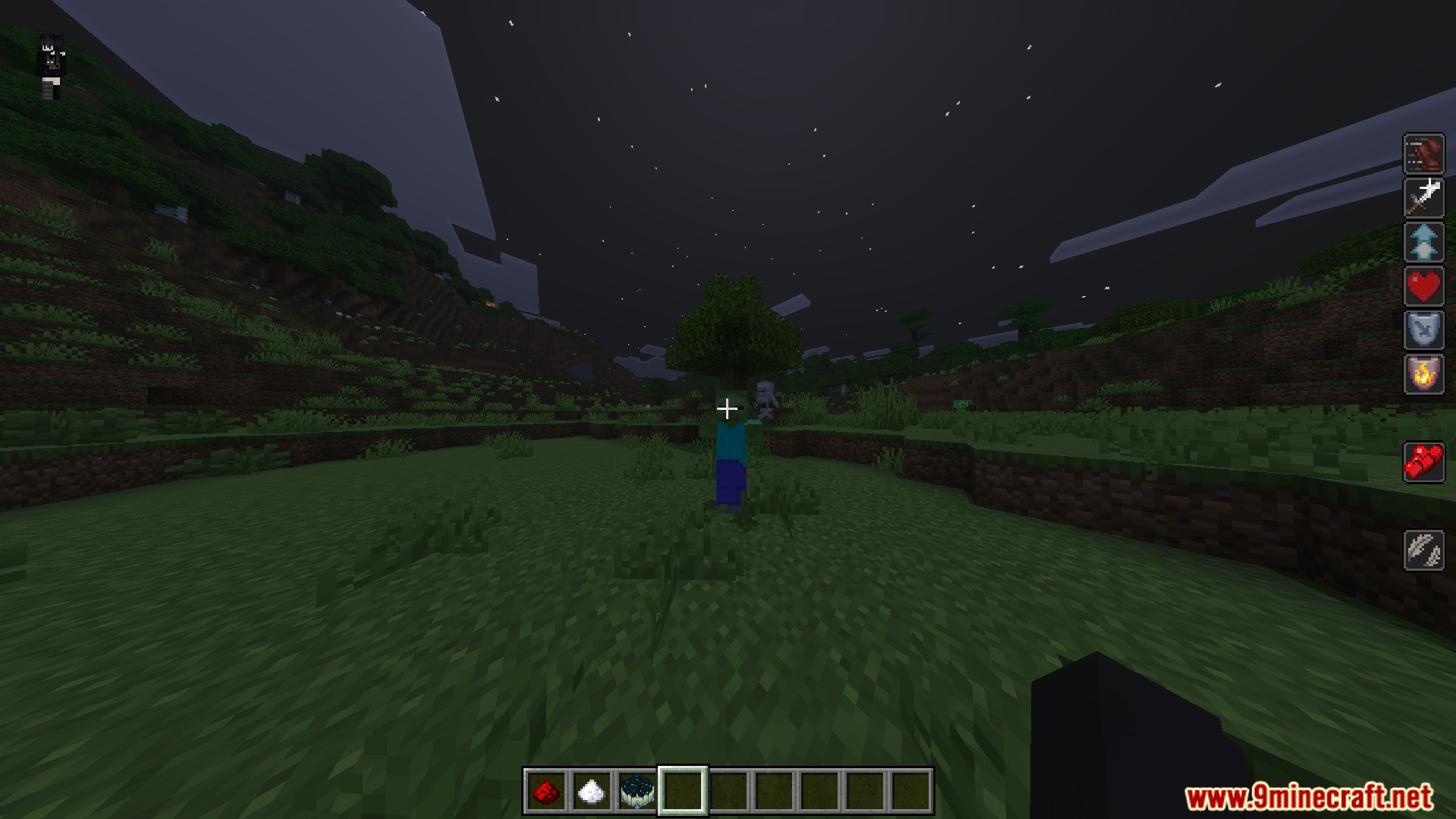 One Punch Player Addon Screenshot 7 A player prepares to defeat a zombie with a single powerful punch