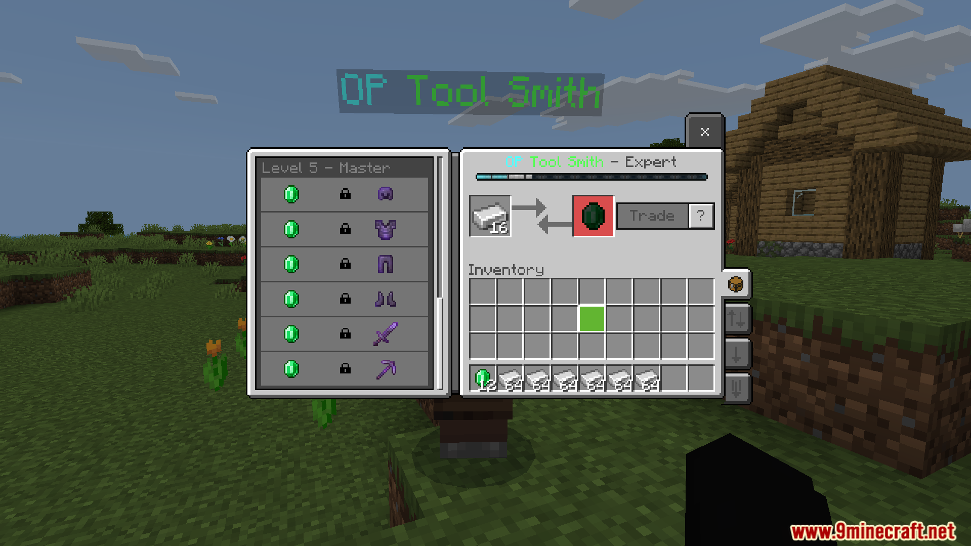 Op Tool Smith Map Screenshot 3 Unlock powerful Netherite armor and tools at the final trade level