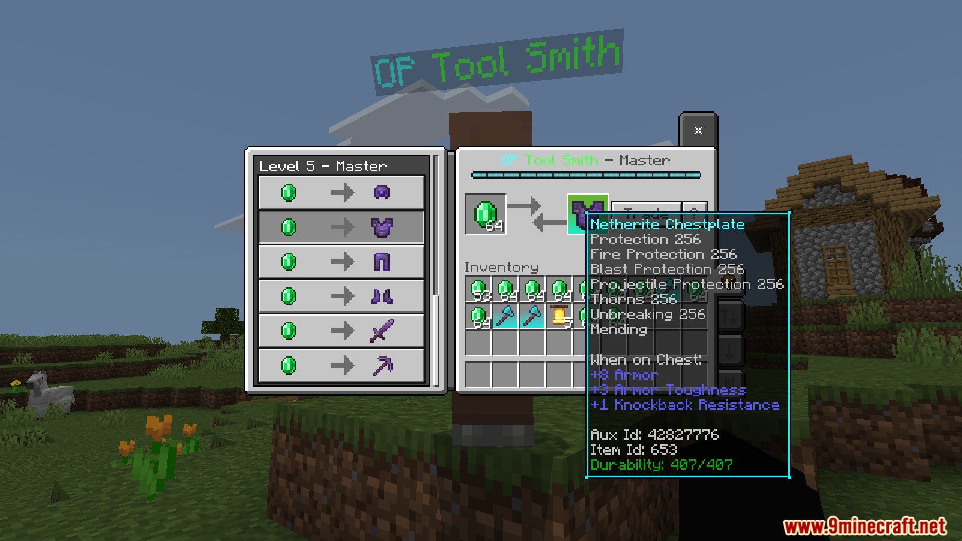 Op Tool Smith Map Screenshot 6 A master tool smith offers an overpowered enchanted Netherite chestplate