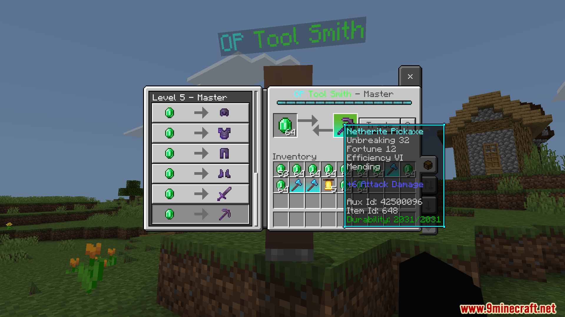 Op Tool Smith Map Screenshot 10 Trade emeralds with a master tool smith for an overpowered pickaxe