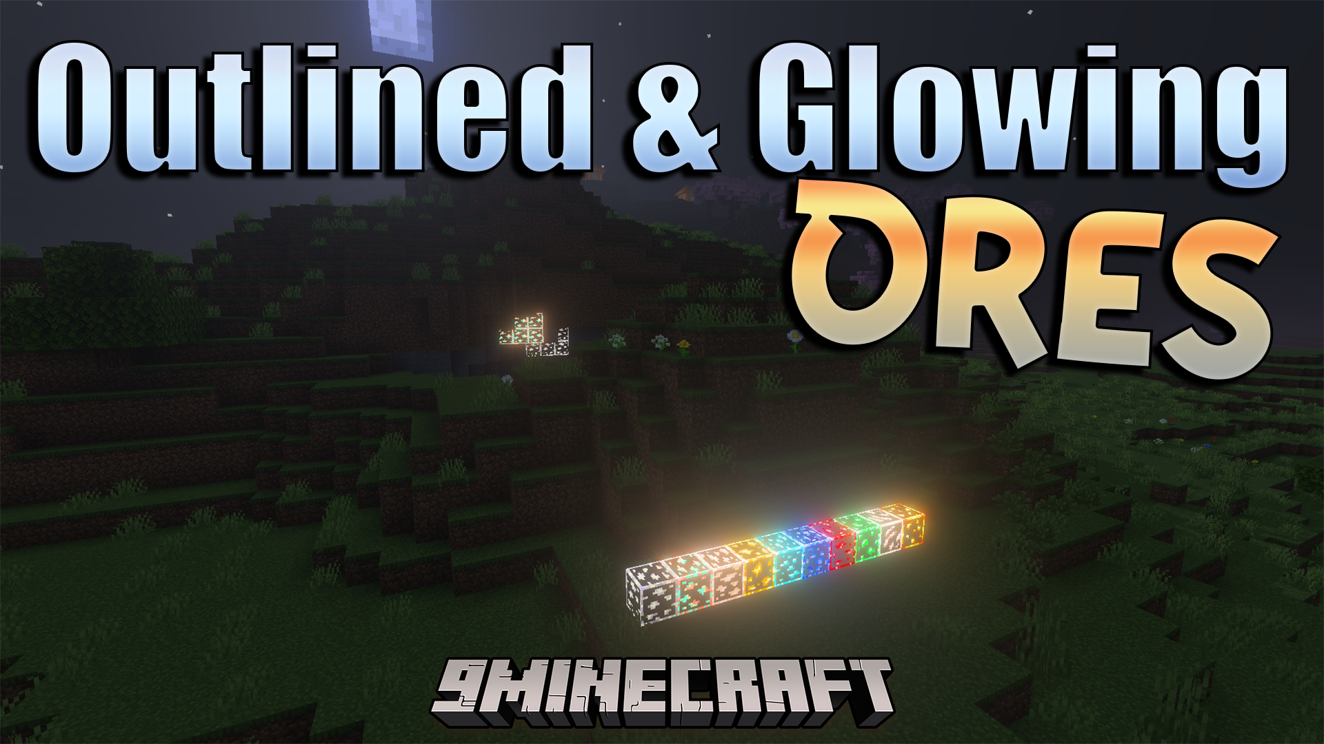 Outlined and Glowing Ores Texture Pack (26.x, 1.21) – Spot Ores Faster In Dark Caves