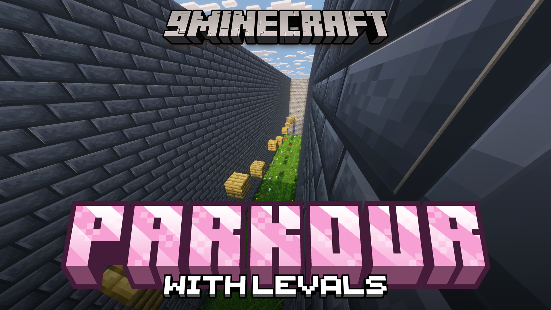 Parkour with Levals Map (26.x, 1.21) – Conquer Tricky Jumps in Narrow Stone Corridors