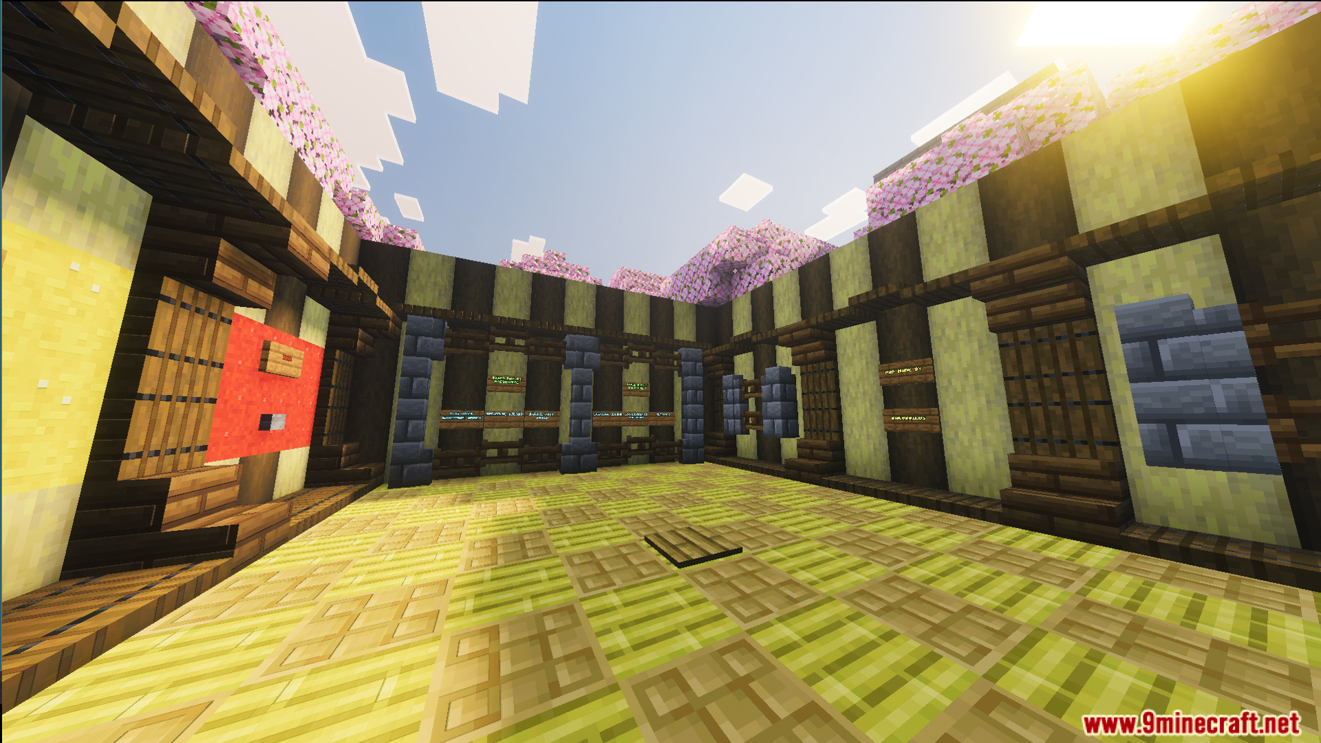 Parkour with Levals Map Screenshot 10 Starting lobby area where players choose difficulty levels for parkour challenges