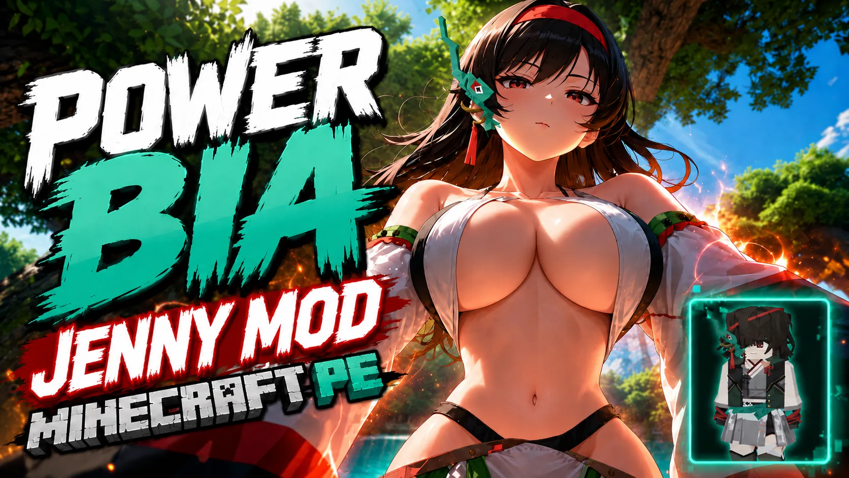 Power Bia Anime Model for Jenny Mod Minecraft PE