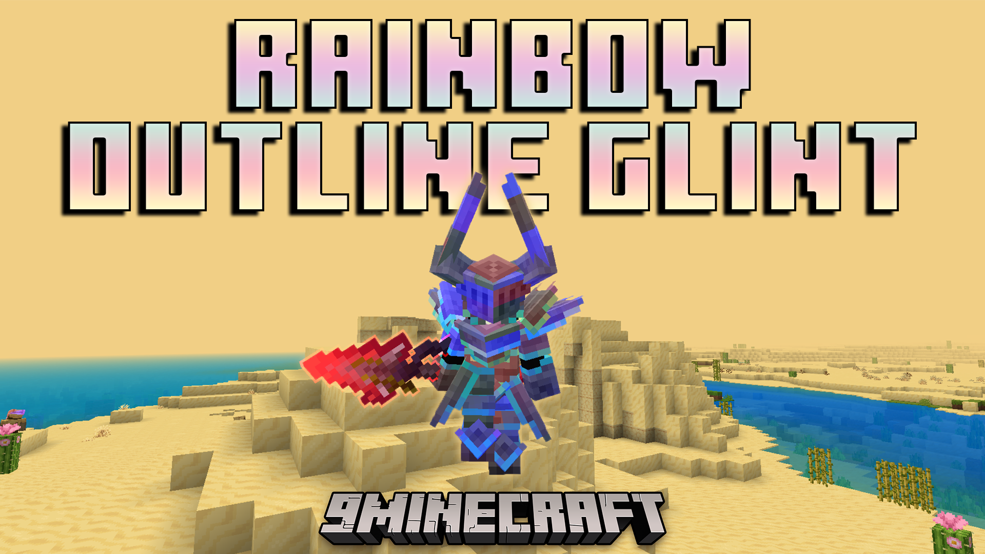 Rainbow Outline Glint Texture Pack (26.x, 1.21) – Colorful Rainbow Enchantment Outlines