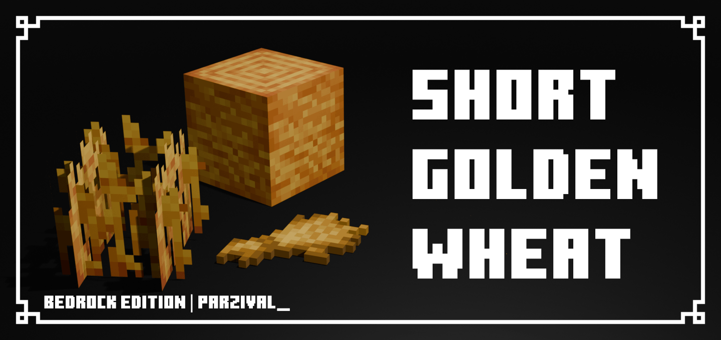 Short Golden Wheat Texture Pack (1.21) – MCPE/Bedrock