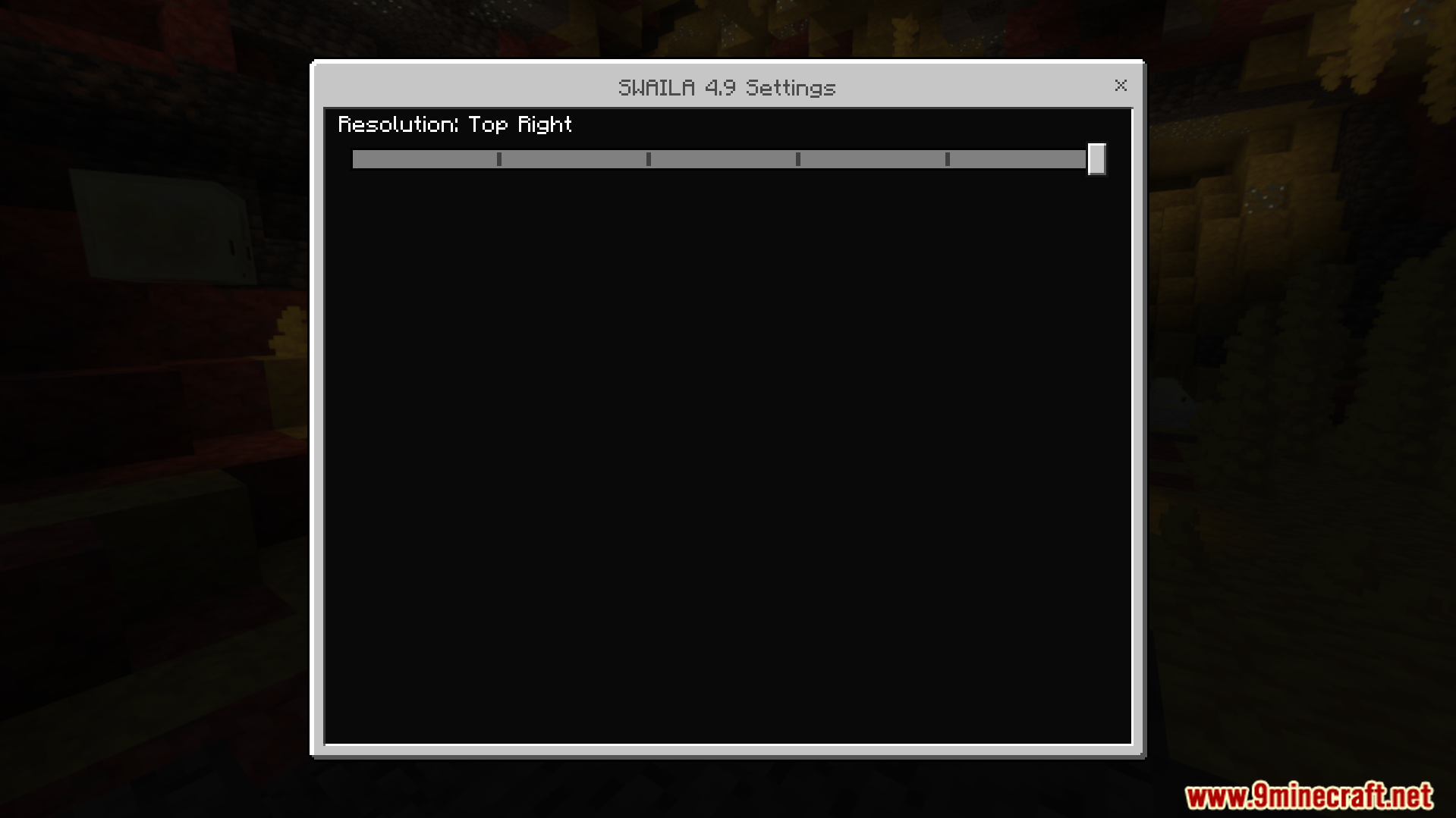 Simple What Am I Looking at Addon Screenshot 2 The addon settings window with a slider to change the display resolution