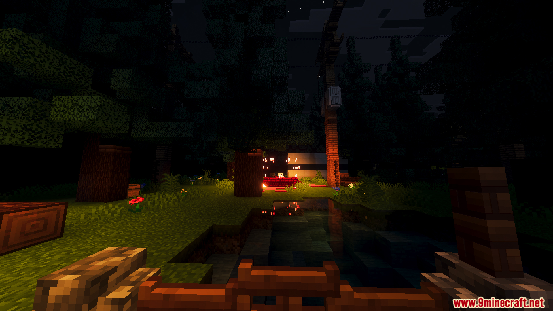 Slenderman Online Map Screenshot 7 A spooky dark forest at night in the Slenderman Online Map