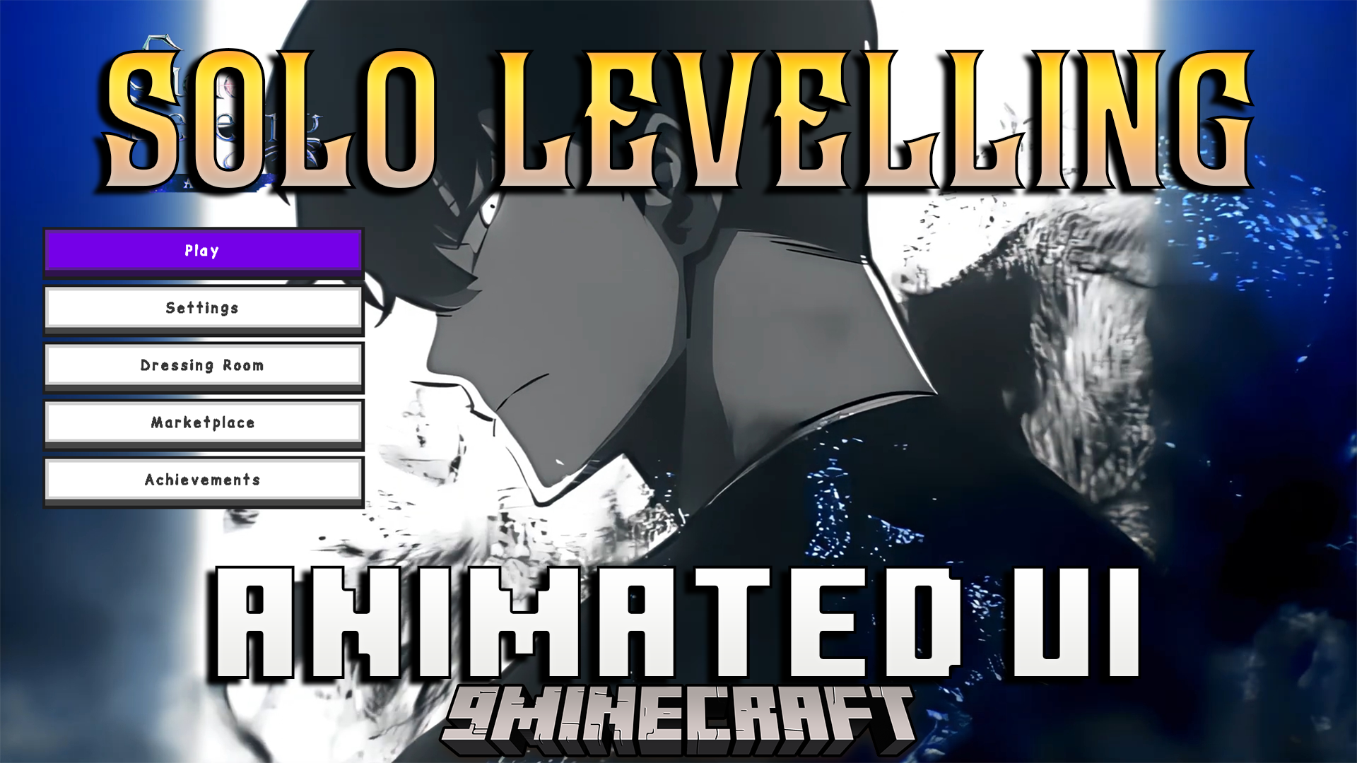 Solo Levelling Animated UI Texture Pack (26.x, 1.21) – Purple Anime Menu Interface