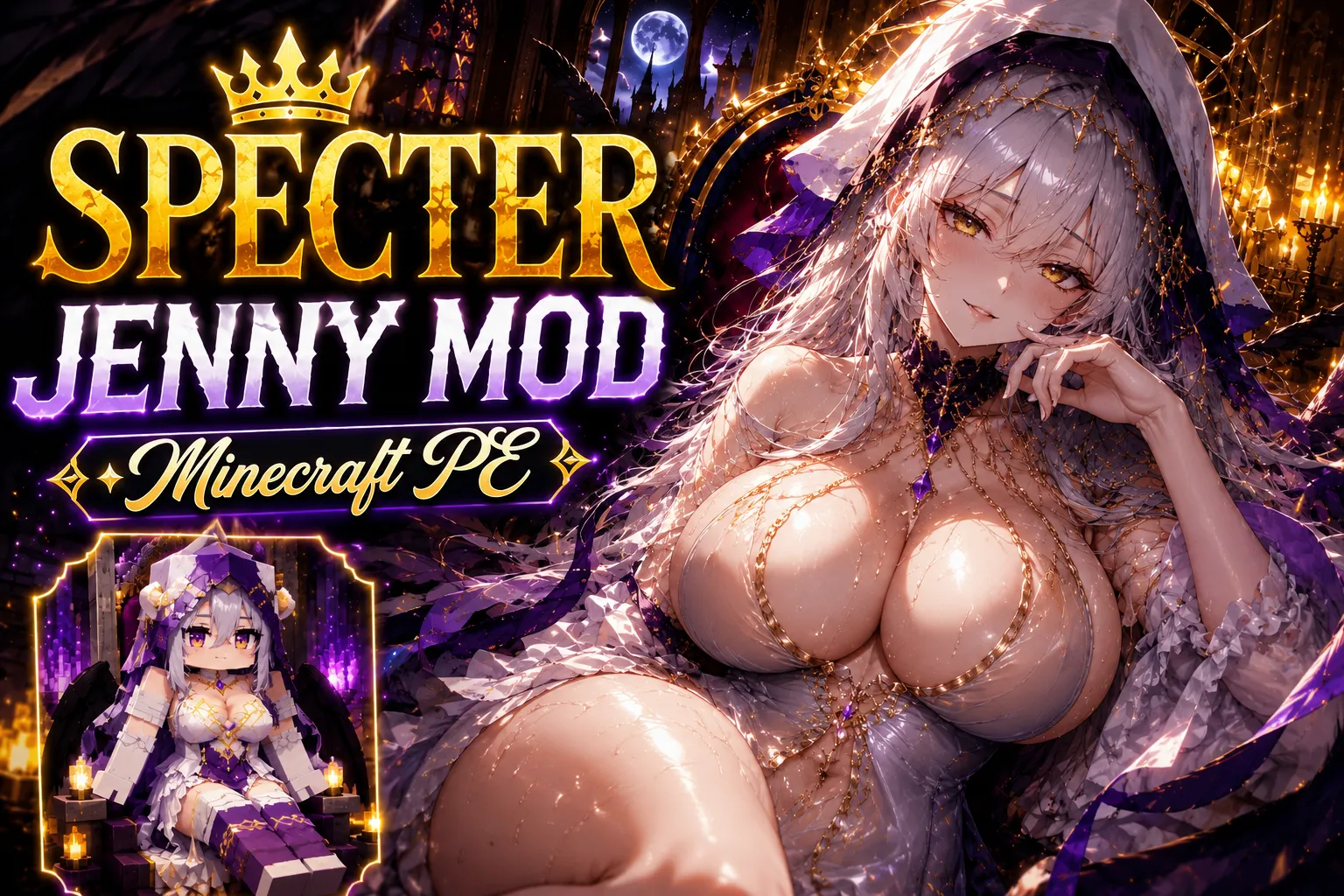 Specter Jenny Mod Addon for MCPE 1.21 – Minecraft Bedrock Anime Girl