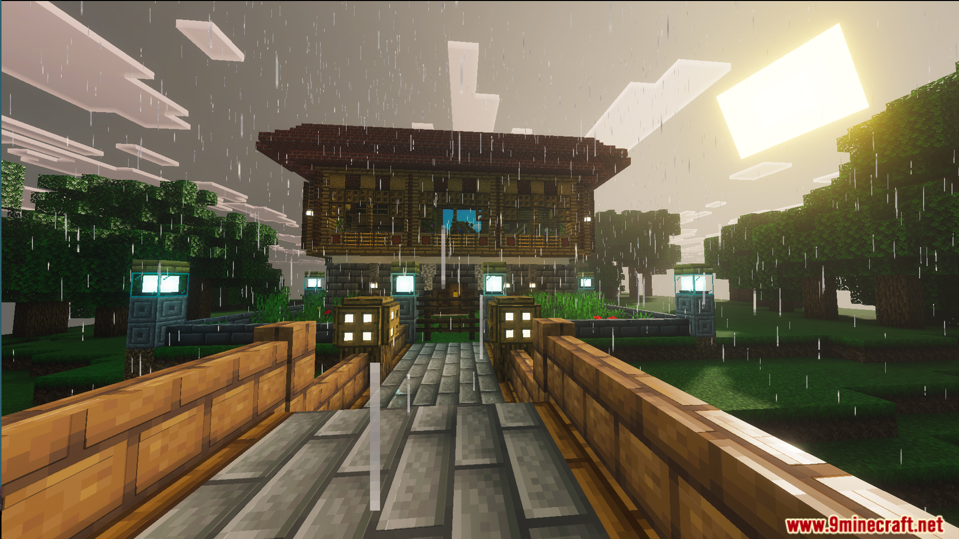 Survival Filo House 2 Map features a fully decorated home in the rainy plains