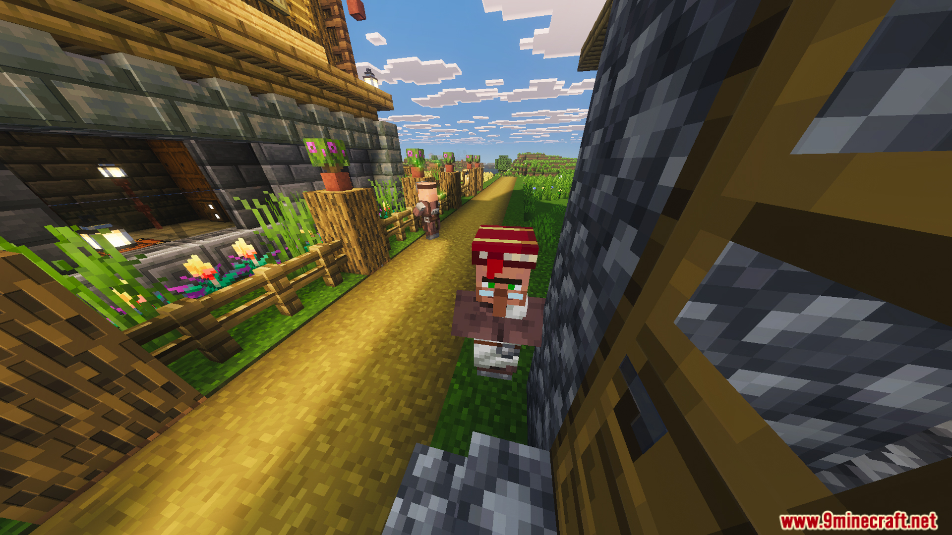 Survival Filo House 26 Map Screenshot 10 Villager standing on a path right next to the two story wooden house