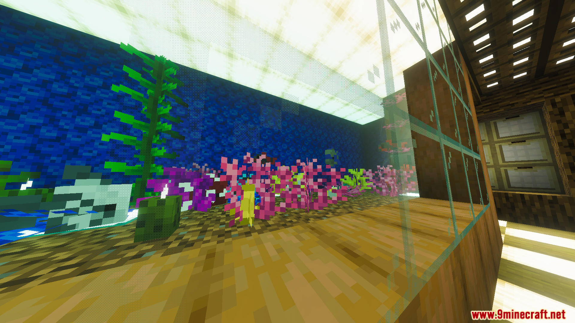 Survival Filo House 26 Map Screenshot 12 Beautiful dining room featuring a large aquarium with colorful coral and kelp