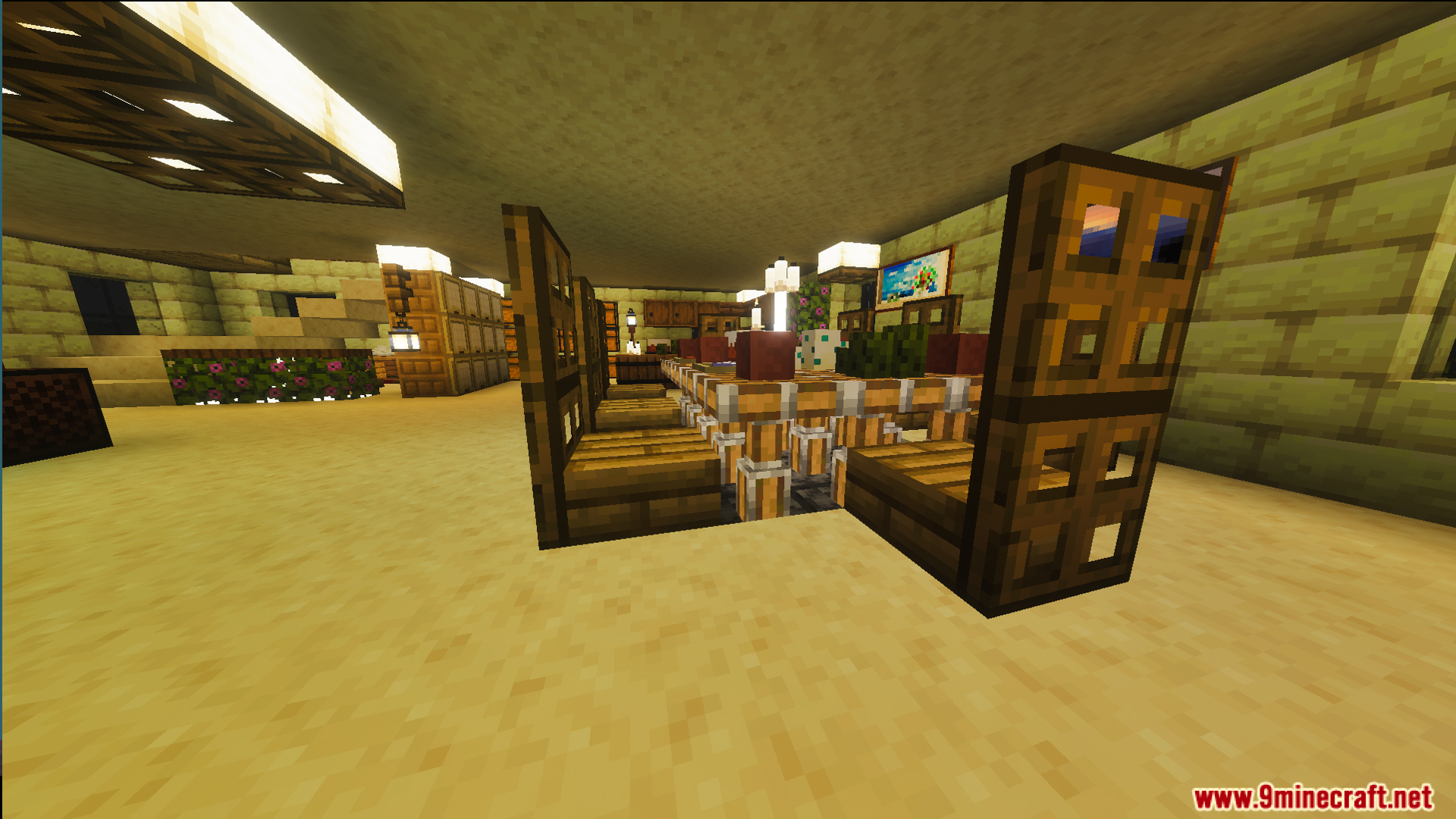 Detailed interior of Survival Ilustrado House 7 Map with a dining table