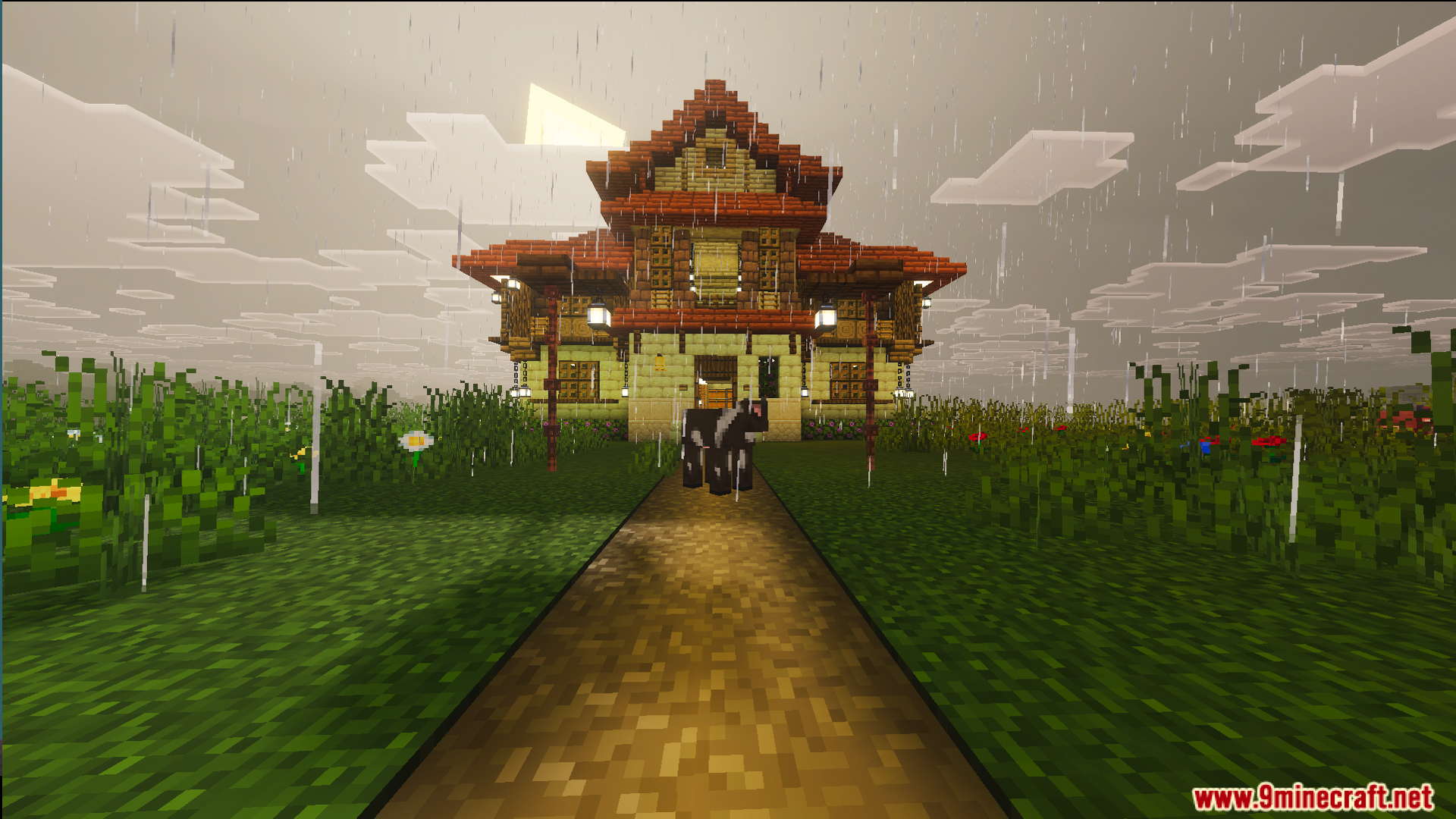 Survival Ilustrado House Map features a traditional home in a plains biome