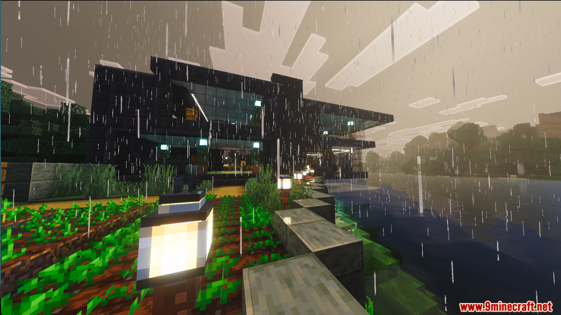 Survival Lakeside House 40 Map Screenshot 2 Survival Lakeside House Map exterior view of a modern two story building