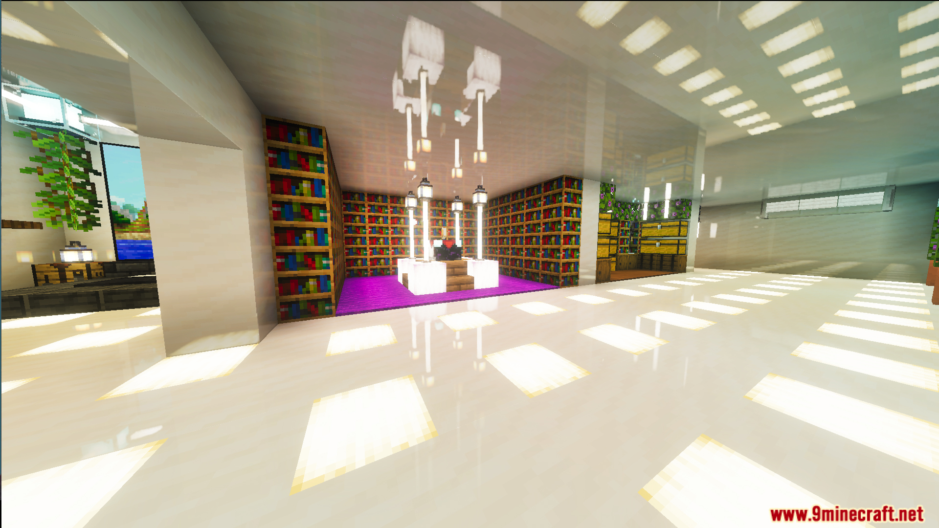 The Survival Modern House 13 Map features a large white mansion interior