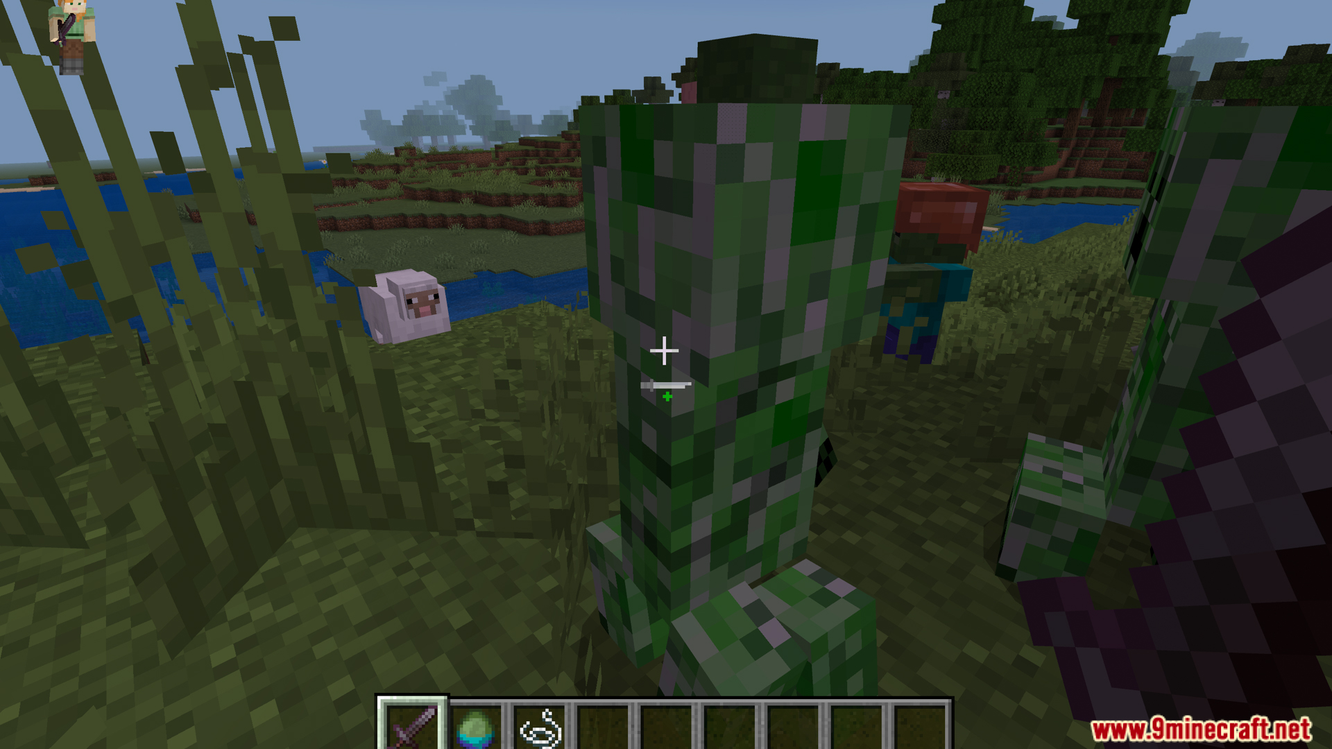 Sweep N Slash Addon Screenshot 12 A sweep attack is ready to hit several mobs grouped together