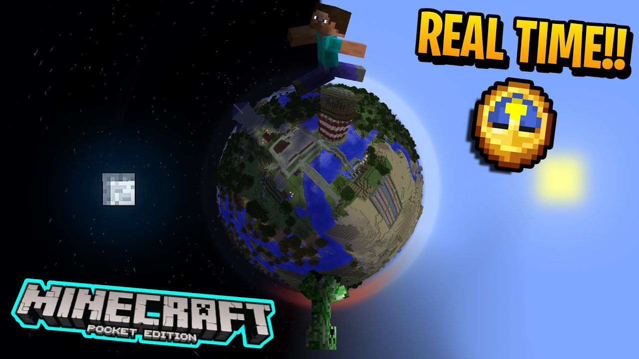 Sync Minecraft Time with Real-Time Addon (26.x, 1.21) – MCPE/Bedrock