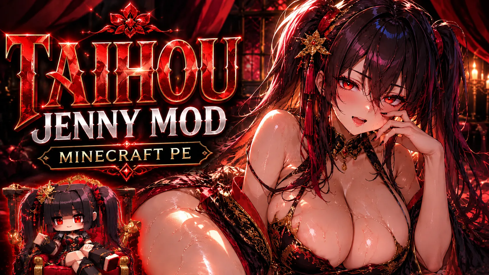 Taihou Jenny Mod Addon for MCPE 1.21 – Minecraft Bedrock Anime Girl