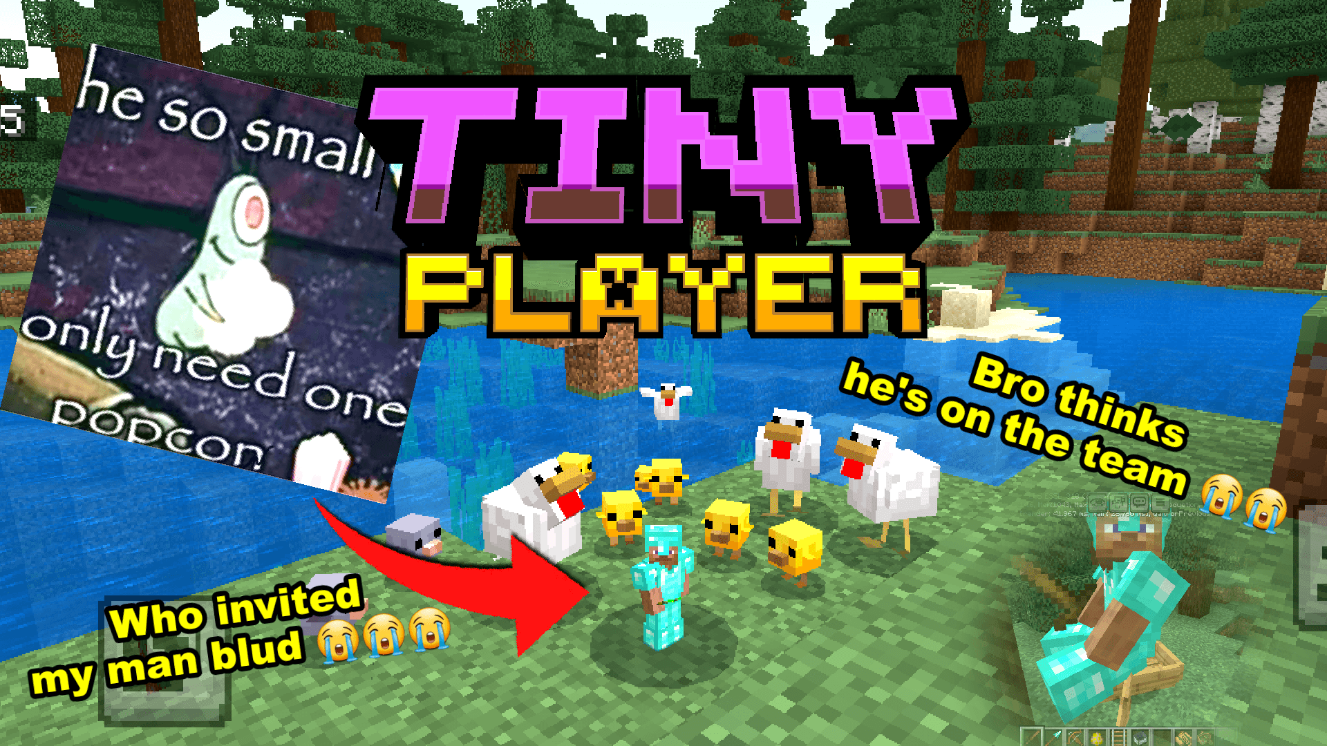 Tiny Player Texture Pack (26.x, 1.21) – MCPE/Bedrock