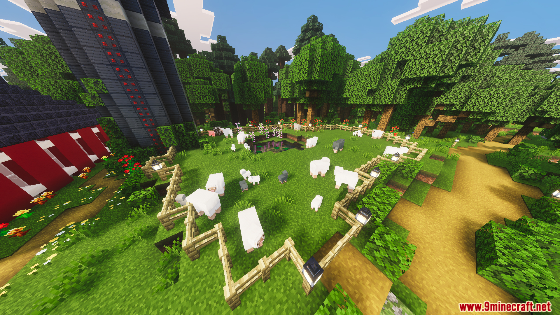 Tiny Takeover Farmstead Map Screenshot 9 Tiny Takeover Farmstead Map features sheep grazing in a fenced animal pen