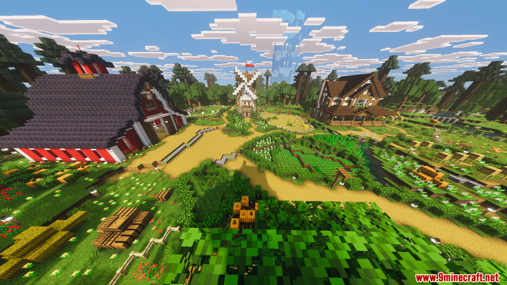 Tiny Takeover Farmstead Map Screenshot 11 Tiny Takeover Farmstead Map features a large red barn and scenic landscape